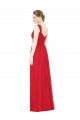 Affordable Full-Length Long Chiffon Bridesmaid Dress with Side Front Slit Canada