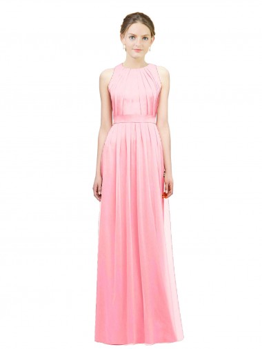 Affordable Sleek Halter Neck Chiffon Bridesmaid Dress  Canada