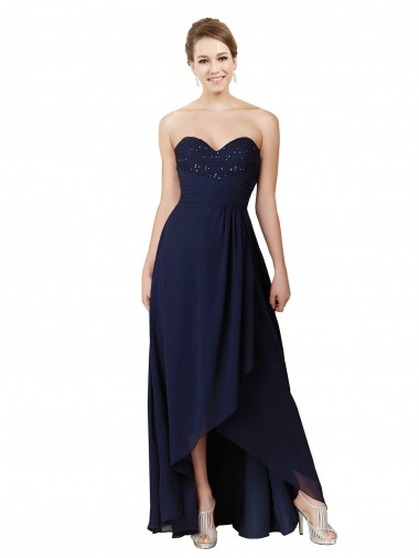 Affordable Sweetheart Neckline Beaded Lace and Chiffon Bridesmaid Dress Canada
