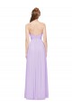 Affordable Strapless Mermaid Chiffon Bridesmaid Dress WITH High Side Slit and Ruffles Canada
