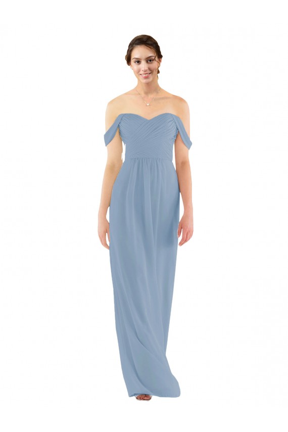Affordable Sweetheart Neckline Chiffon Off-the-Shoulder Bridesmaid Dress Canada