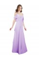 Affordable Chiffon Bridesmaid Dress with Draped Sweetheart Bodice and Off The Shoulder Flounces Canada