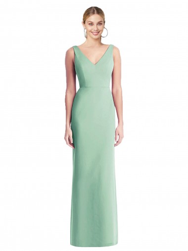 Affordable Sleeveless Tie Back Chiffon Trumpet Chiffon Bridesmaid Dress Canada