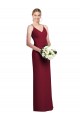 Affordable Full Length Draped Blouson Back Chiffon Maxi Bridesmaid Dress Canada