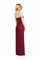 Affordable Spaghetti Strap Draped Skirt Chiffon Bridesmaid Dress with Front Slit Canada