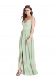 Affordable Criss Cross Strap Backless Maxi Long Chiffon Bridesmaid Dress Canada