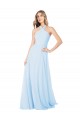 Affordable Criss Cross High Neck Halter Chiffon Bridesmaid Dress Canada