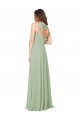Affordable A-Line Open Back Chiffon Bridesmaid Dress with Pockets Canada