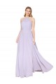 Affordable High Neck Halter Shirred Chiffon Bridesmaid Dress / Formal Prom Dress Canada