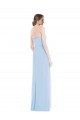 Affordable Strapless Sweetheart Maxi Bridesmaid Dress with Pleated Front Slit Canada