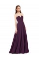 Affordable Strapless Chiffon Bridesmaid Dress with Notched Neckline Canada