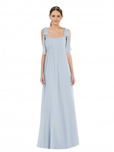 Affordable Tie Shoulder Empire Waist Maxi Bridesmaid Dress Canada