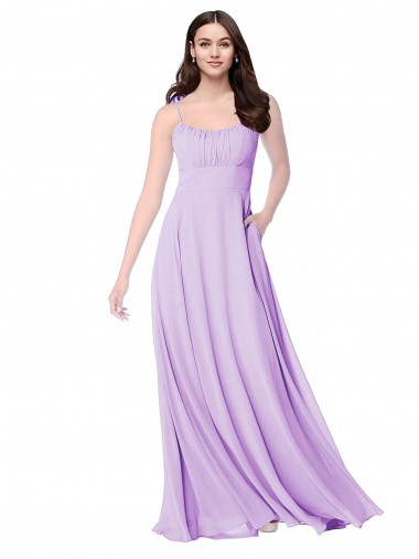 Affordable Chiffon A-Line Chiffon Bridesmaids Dress with Ruched Bodice Canada