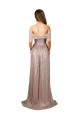 Affordable Strapless Scoop Neck Off the Shoulder Long Formal Sequin Bridesmaid Dress / Prom Dress with High Slit Canada