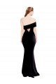 Affordable Asymmetrical Draped Off the Shoulder Banded Formal Crepe Bridesmaid Dress / Prom Dress Canada