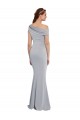 Affordable Off the Shoulder Asymmetrical Mermaid Formal Crepe Bridesmaid Dress / Prom Dress Canada