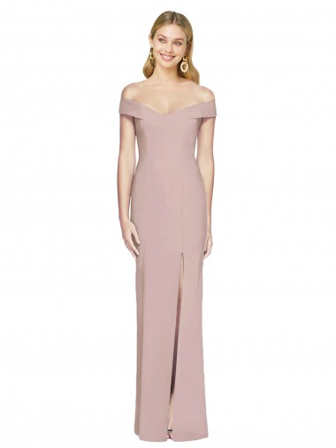 Affordable Off the Shoulder Criss Cross Back Trumpet Bridesmaid Dress / Prom Dress Canada