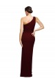 Affordable One Shoulder Sheath Formal Crepe Bridesmaid Dress / Prom Dress with High Side Split Canada