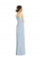 Affordable Asymmetrical Off the Shoulder Cuff Trumpet Formal Crepe Bridesmaid Dress / Prom Dress With Front Slit Canada