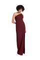 Affordable Sleek One Shoulder Long Formal Crepe Bridesmaid Dress / Prom Dress with Daring Slit Canada