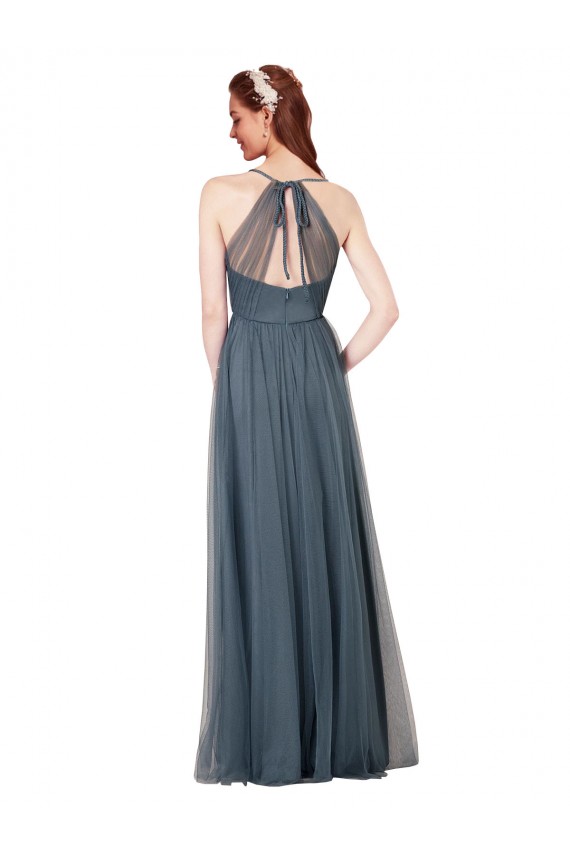 Affordable Beach-inspired Sweetheart Tulle Long Bridesmaid Dress Canada