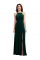 Affordable Velvet Halter Maxi Bridesmaid Dress / Prom Dress with Pockets & Front Slit Canada