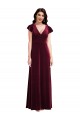 Affordable Flutter Sleeve Velvet Maxi Bridesmaid Dress / Prom Dress with Pockets Canada